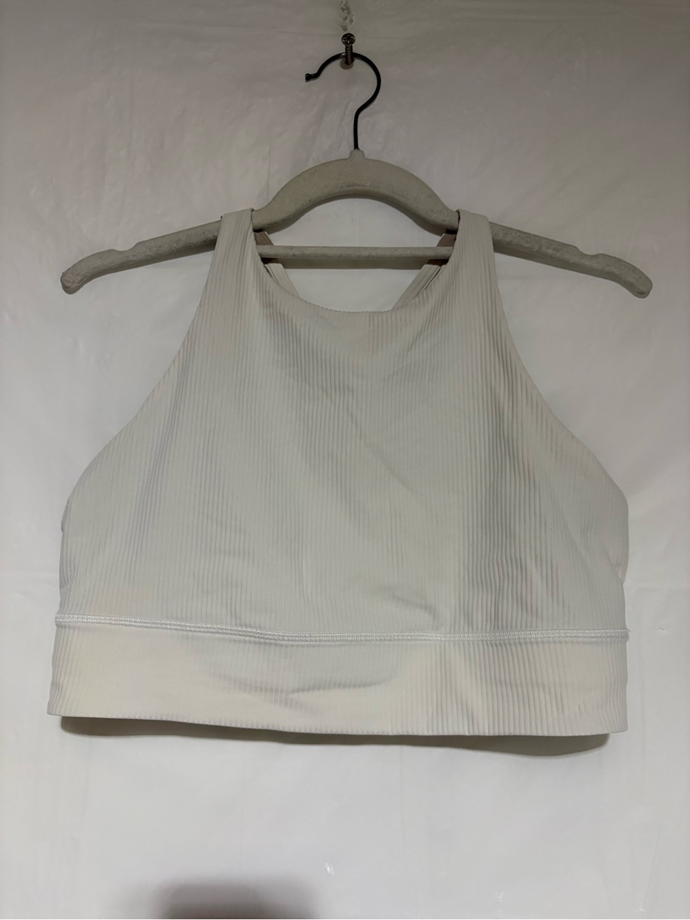 lululemon athletica High-Neck Ribbed Crop Tank - Cream